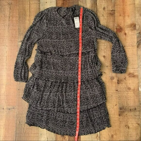 Vero moda long sleeve tiered mini smock flower dress - S - Picture 6 of 7